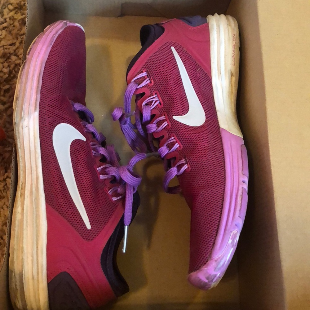 Purple Nike shoes